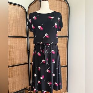 Elegant Black Floral Dress